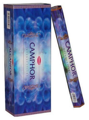 🌿Encens Camphre Krishan – Purification Intense & Clarté Mentale | Boite 6X20g – Inde