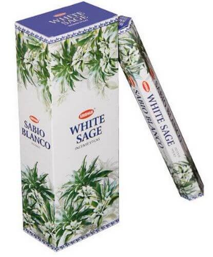 🌿 Encens Sauge Blanche Krishan – Purification Profonde & Énergie Sacrée | 20 g – Inde