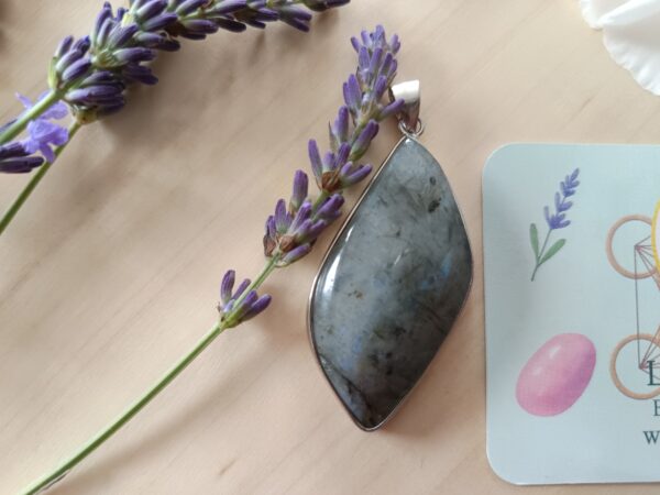 Pendentif Labradorite Forme Libre 5cm – Image 4