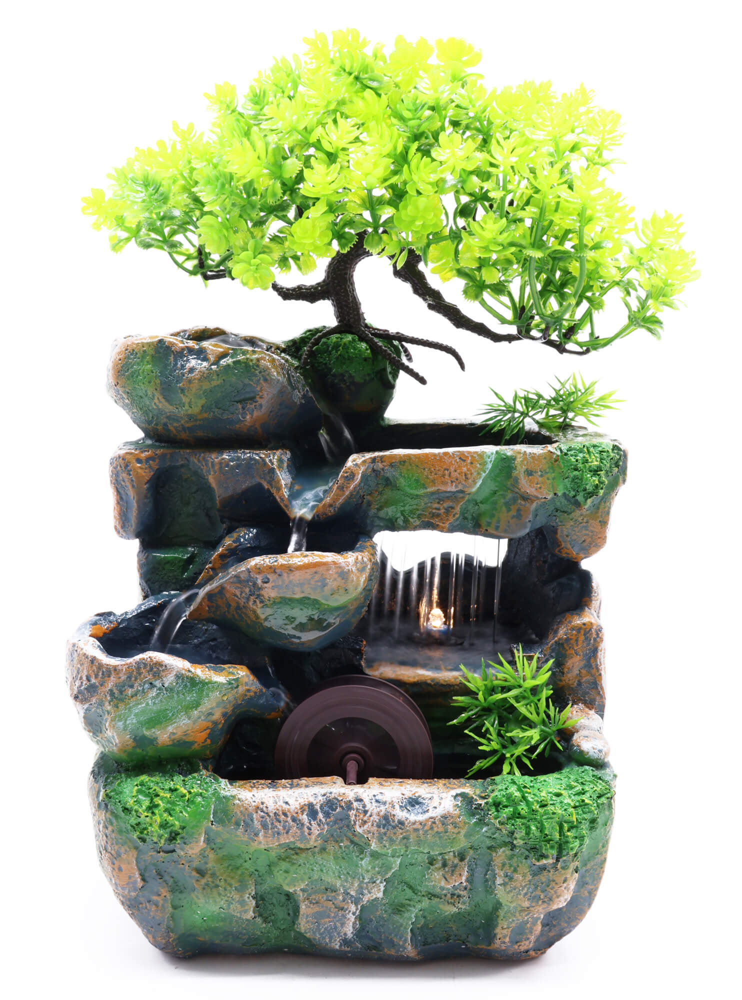 Fontaine d'intérieur Résine Nature Enchantée & Cascade Moulin 30cm