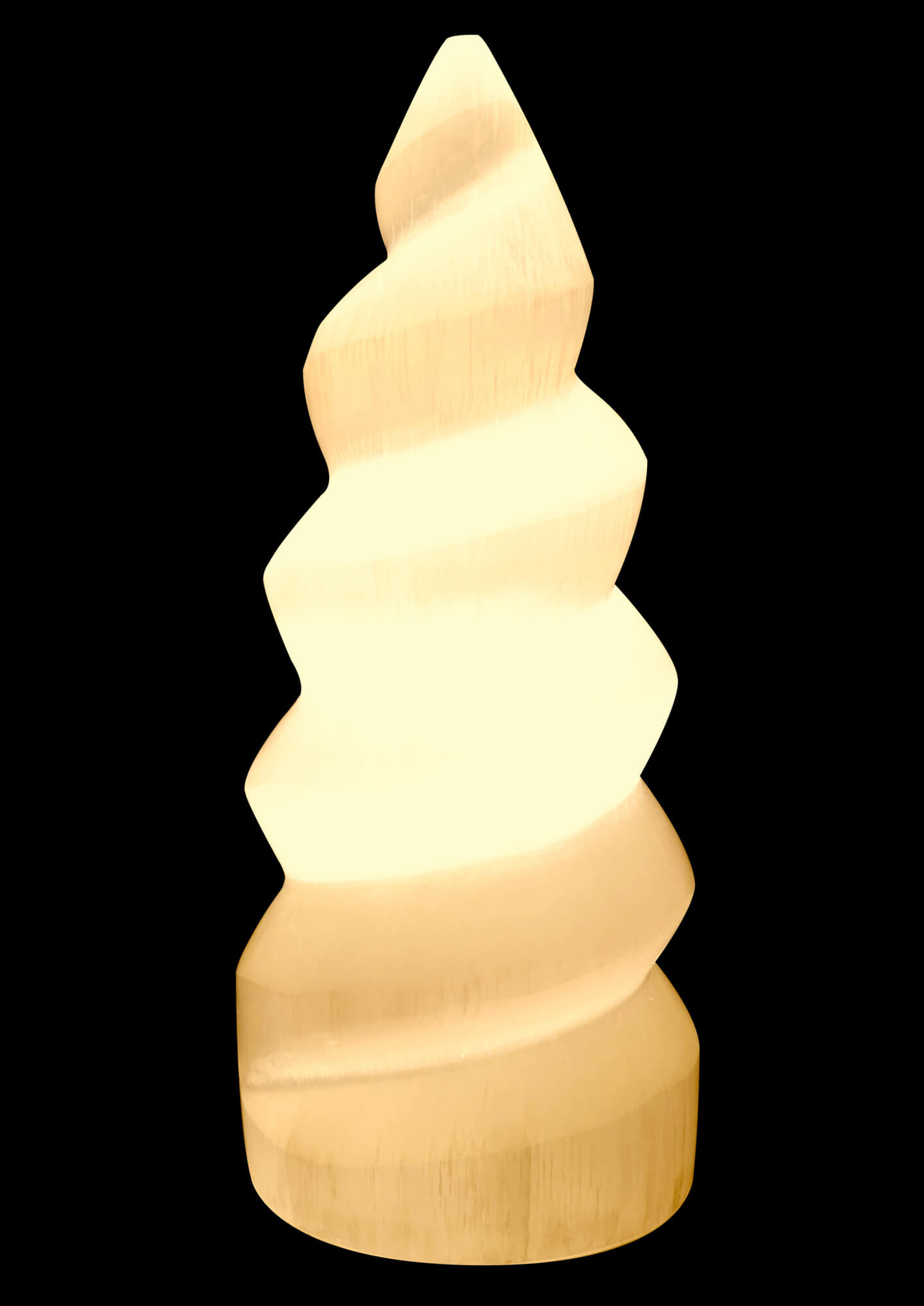 Lampe Sélénite Spirale 20cm