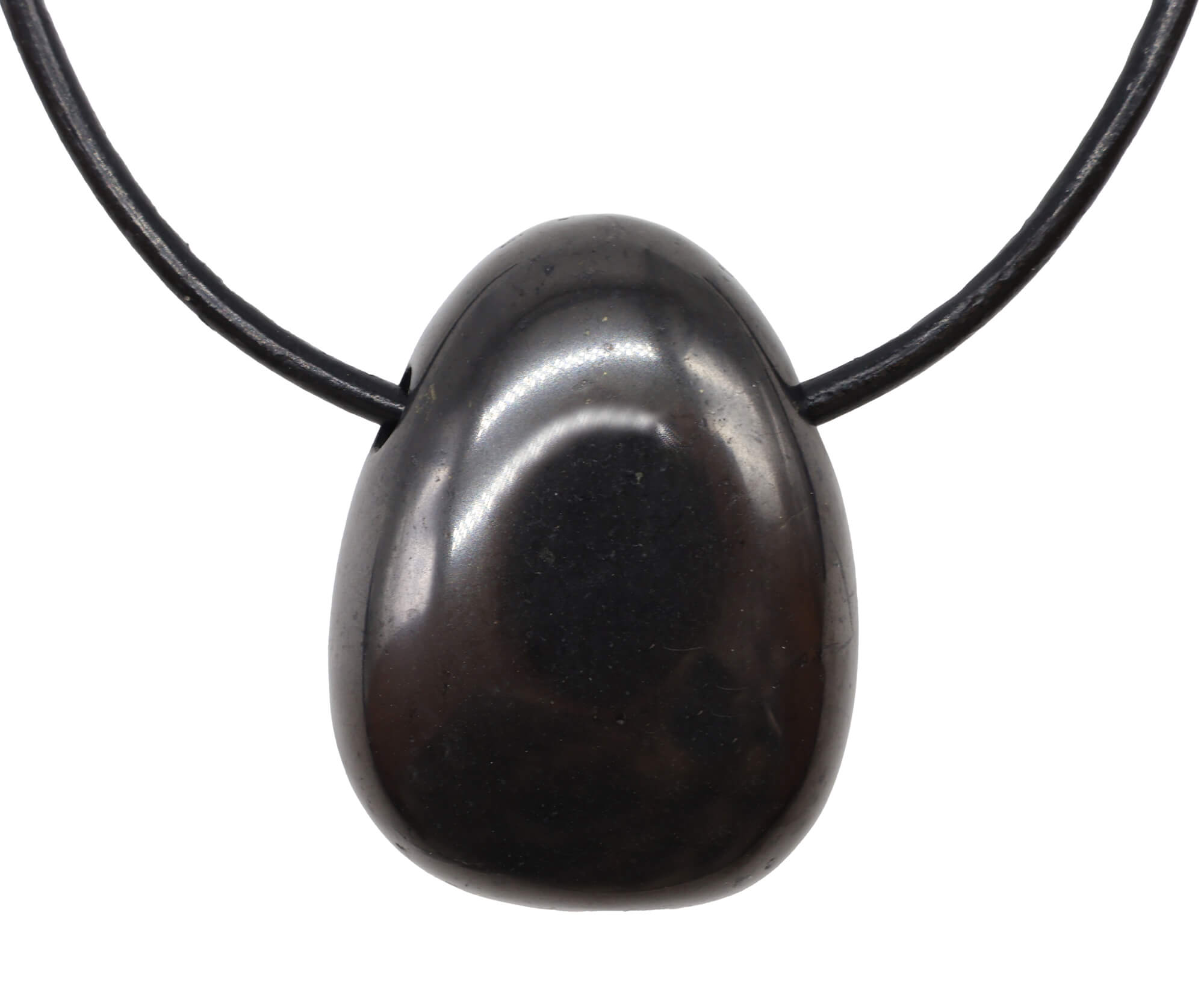 Shungite Percé – Pierre Naturelle de Protection roulée 3cm