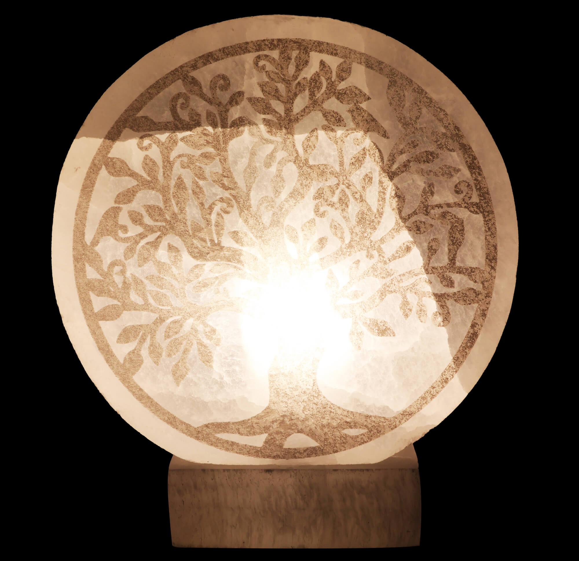Lampe Sélénite Frame Arbre de Vie 20cm