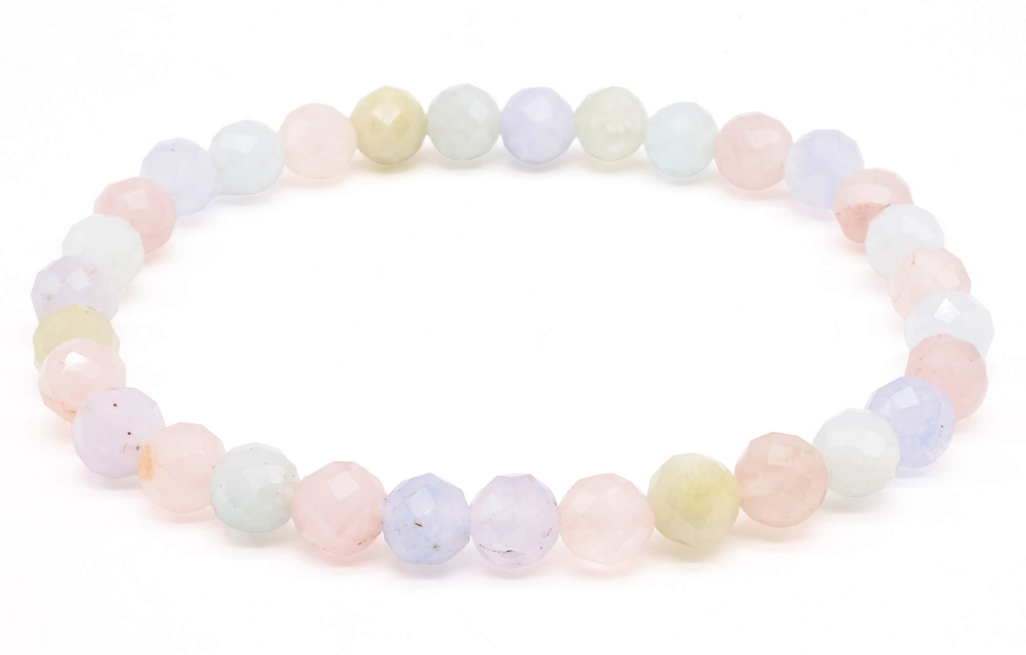 Bracelet Morganite perles facettées