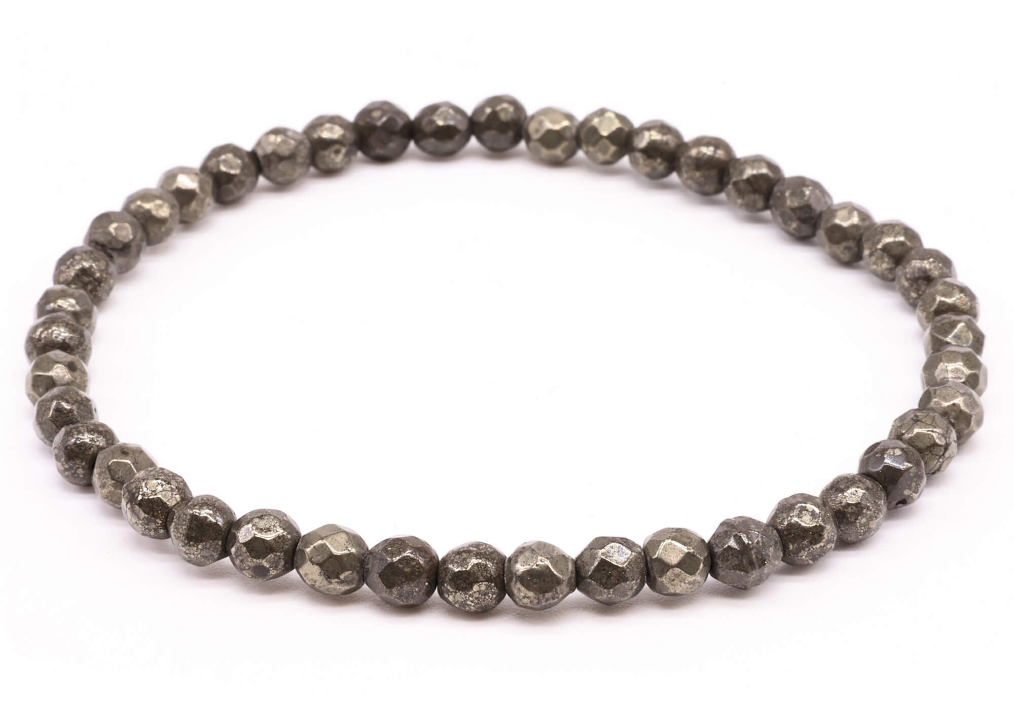 Bracelet Pyrite perles facettées