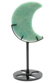 Lune Amazonite sur socle 16cm