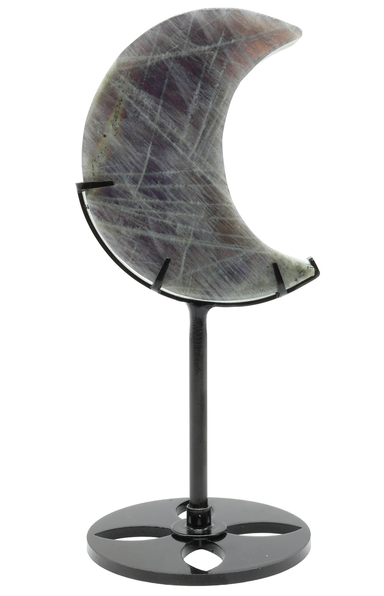 Lune Labradorite sur socle 16cm