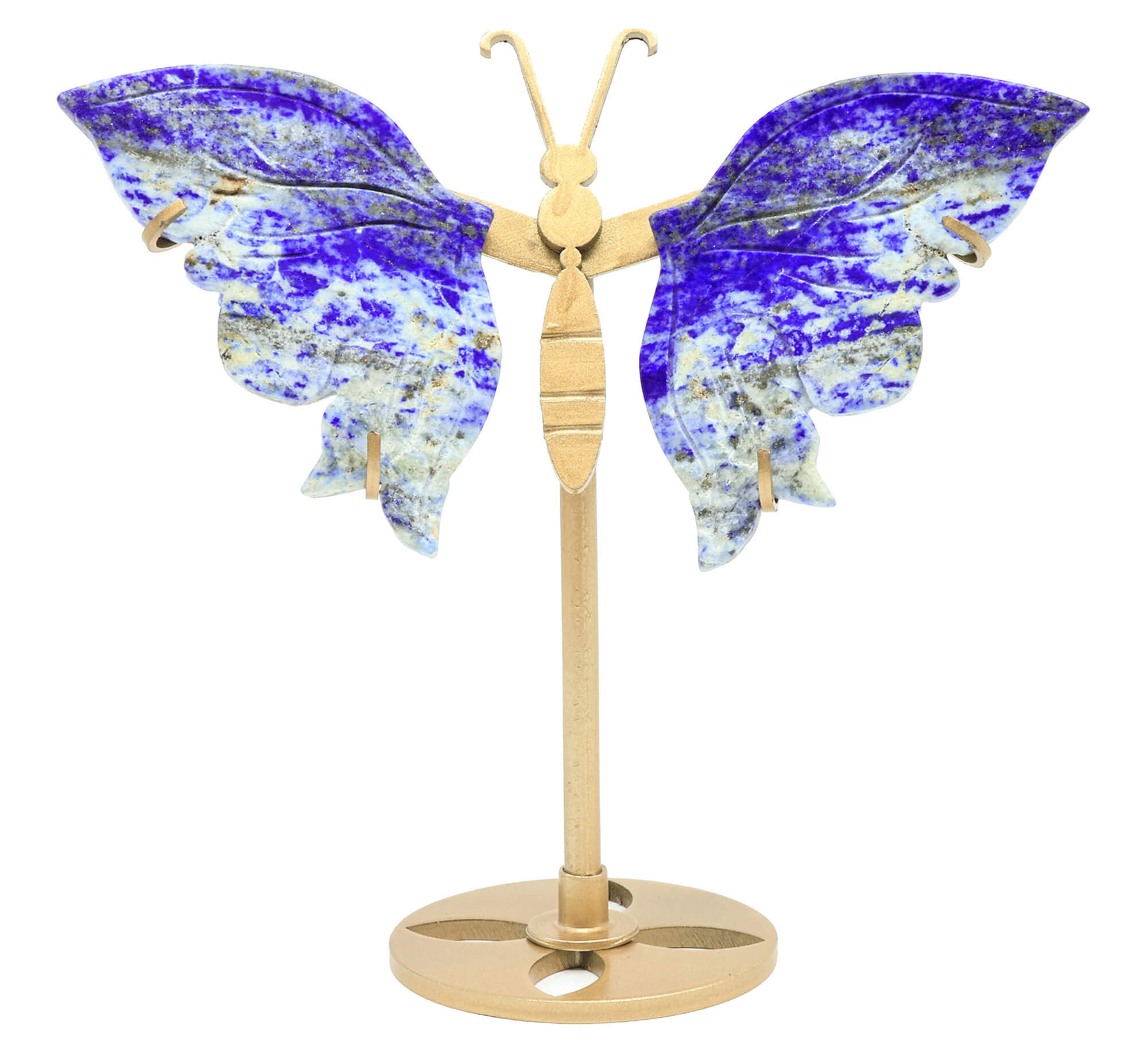 Papillon Lapis Lazuli sur socle 14cm