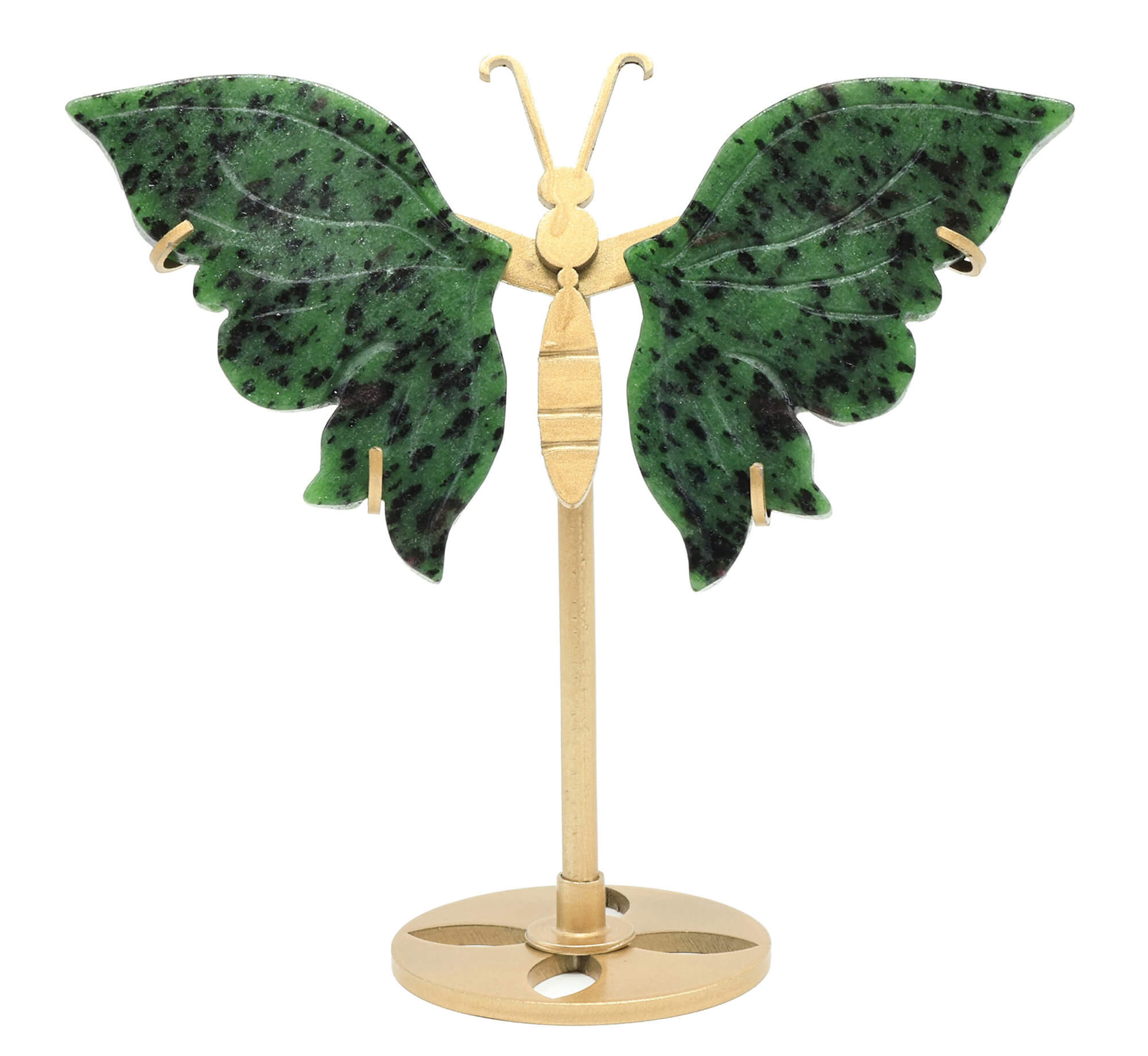 Papillon Rubis Zoïsite sur socle 14cm