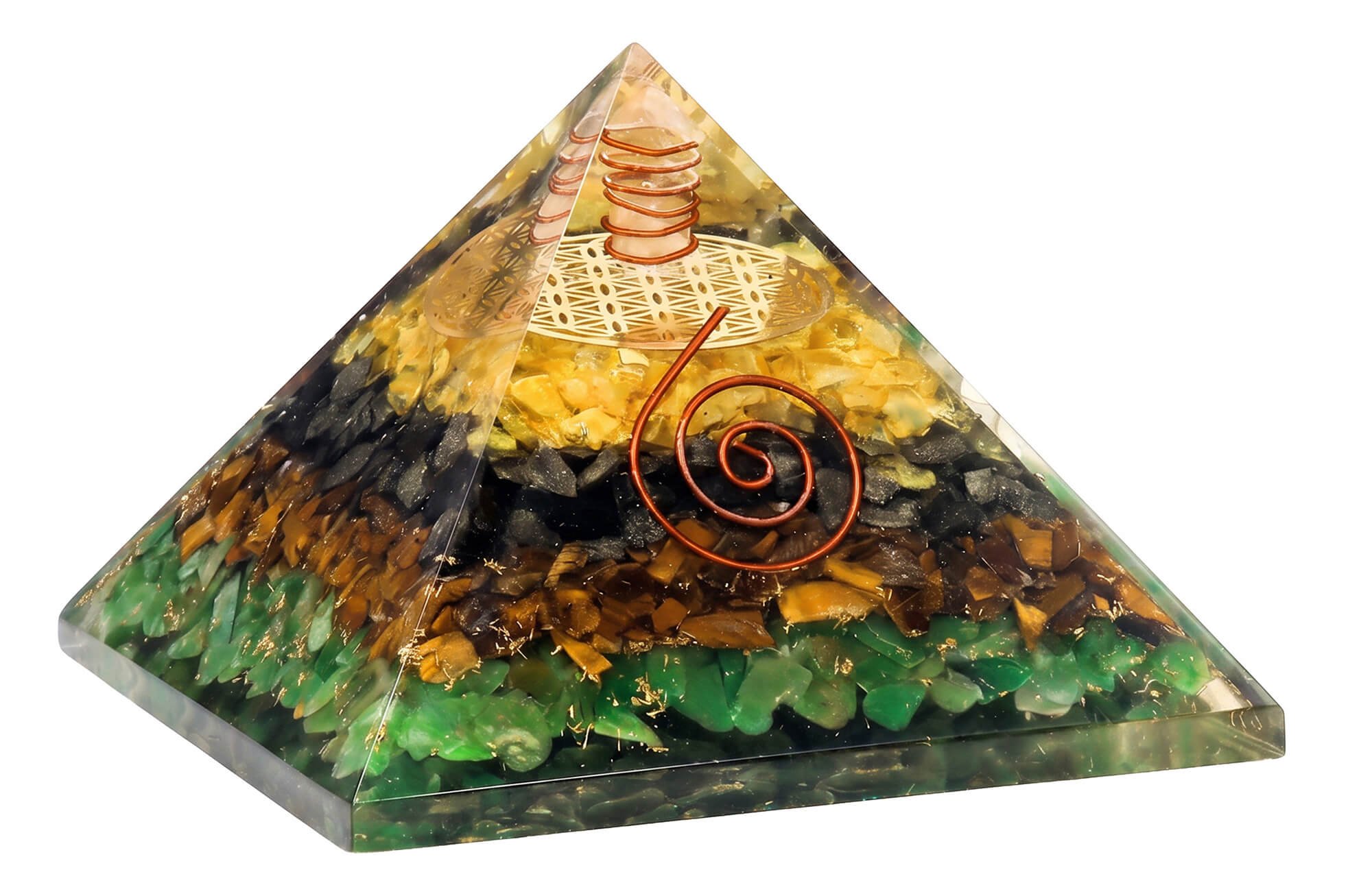 Pyramide Orgonite 'Santé & Protection' 6cm