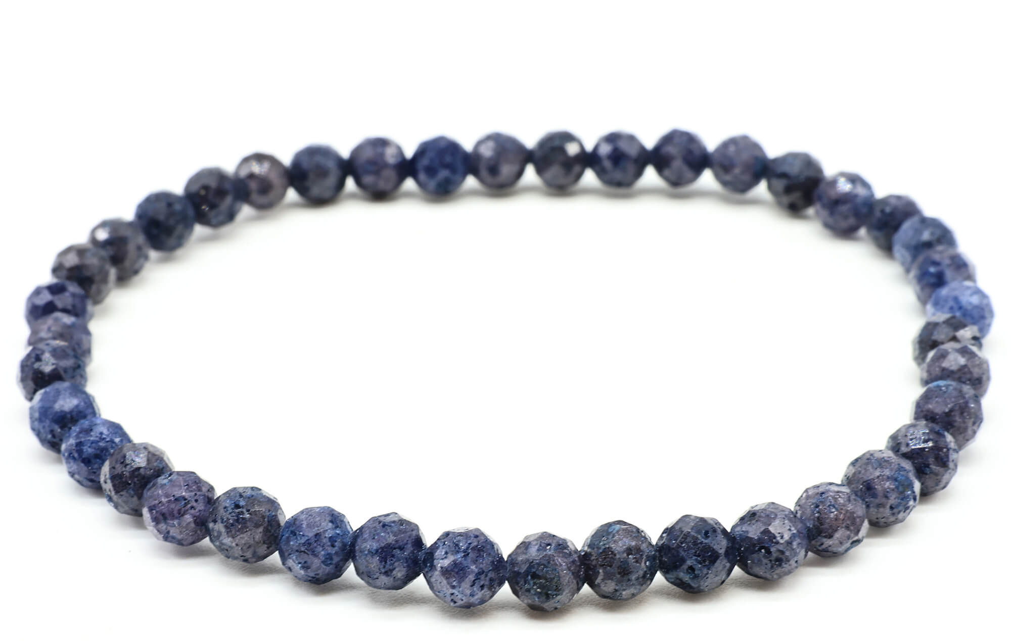 Bracelet Saphir Bleu perles facettées 4mm
