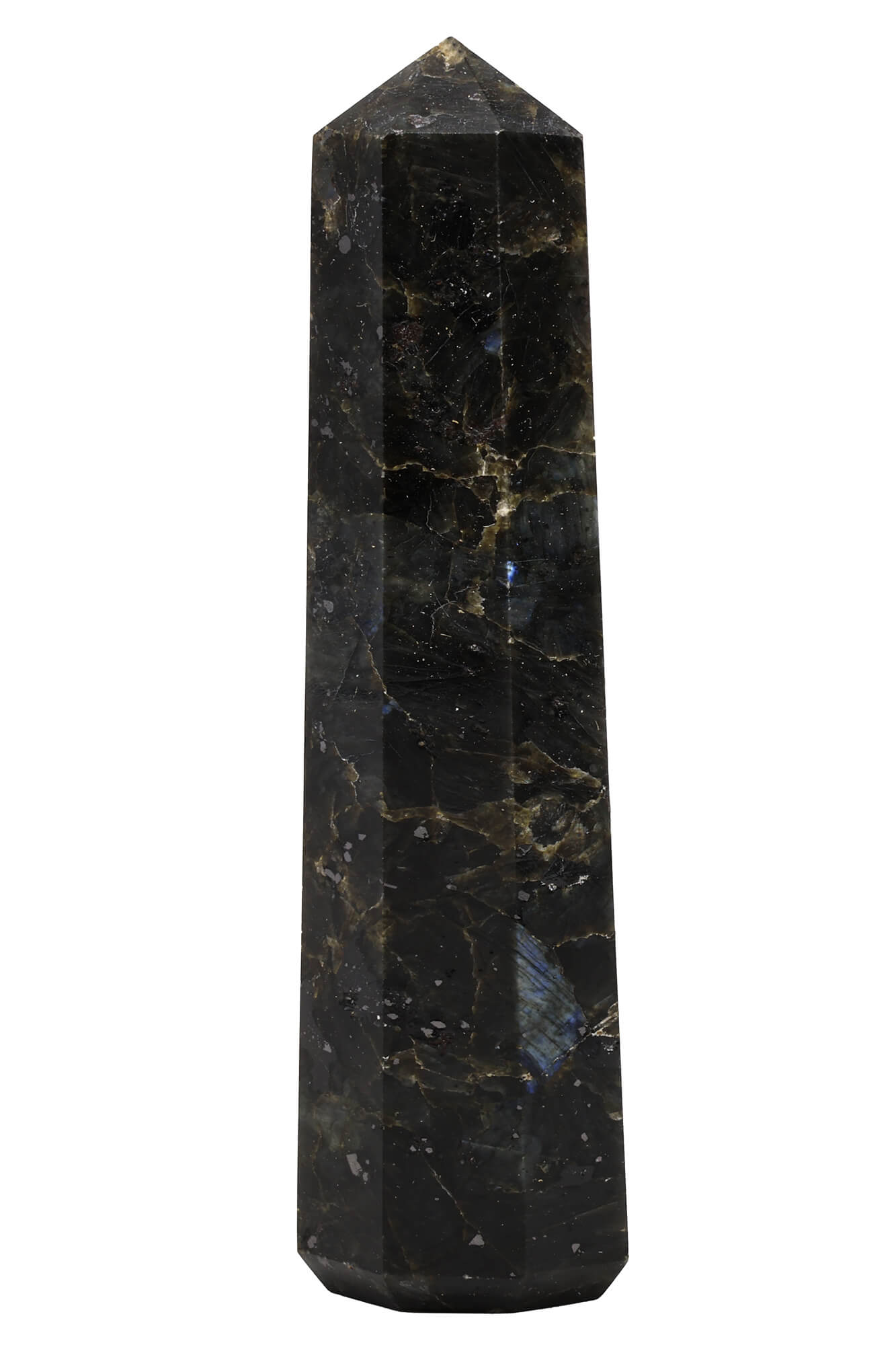 Obélisque en pierre naturelle – Décoration et Feng Shui - Labradorite Noire